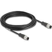 DeLOCK 80808, 5 m, Cat5e, S/FTP (S-STP), M12, M12, Musta