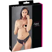 Cottelli collection Cottelli Keyhole Cut Haarattomat Pitsihipsterit - Musta - XL