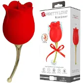 Pretty Love Rose Lover - klitoriskiihotin ja vibratori - kieli - punainen