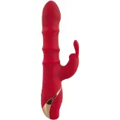 You2Toys Rabbit - liikkuvalla renkaalla varustettu vibraattori (punainen)