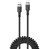 Acefast Kierre Usb-c-usb-c-kaapeli, 1,2 m, 3a, 480 mb/s, musta