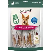 Dokas pitkät kaninkorvat karvalla 180 g koiralle