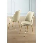 Skye Decor 2-osainen Pefa-ruokatuolisetti, kerman-/kultainen