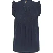 Culture Cutoril Top - Navy - XS