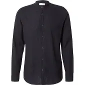Lindbergh Linen/Cotton Shirt L/S - Black - S