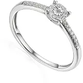 Lykken Elegance monikivinen timanttisormus 0,09ct-180