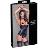Cottelli Bondage Alusasusetti Sukkanauhoilla - Black - M
