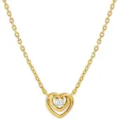 Nomination Cosmic Love hopeakaulakoru zirkonioilla heart Gold 241706/006