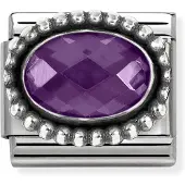 Nomination Composable faceted oval purple 330607/001