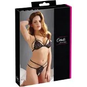Cottelli collection Cottelli Haaraton Pitsinen Alusasusetti - Musta - L