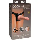 King Cock Elite Beginner's - strap-on dildo - aloittelija - silikoni - beige