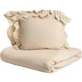 Homla Vuodevaatteet | MORAIN | beige mikrokuitu pitsillä | 220x200 + 2*50x60 cm | 734403