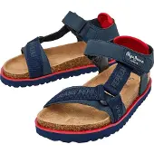Pepe Jeans for woman/girl. PBS90057 Sandals Berlin Monday navy (35), Flat, Velcro, Casual, children's fashion