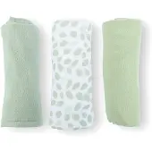 Doomoo harso 3 kpl luomupuuvillaa 70x70 Mini leaves green