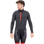 Castelli Entrata Thermal pitkähihainen pyöräilypaita musta/punainen miehet
