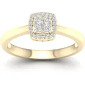 Lykken Elegance kultainen timanttisormus 0,15 ct halo-170