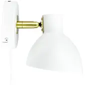Dyberg Larsen Design-seinävalaisin Lilje, Valkoinen/opaali, Olohuone/ruokailutila, Metalli, Design