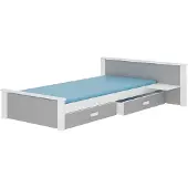 ADRK Furniture Aldex Shelf -lastensänky hyllyllä, 208 x 106 x 72 cm