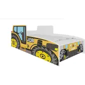 ADRK Furniture Lasten sänky Tractor, 160x80cm, keltainen