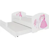 ADRK Furniture Pepe II, valkoisen värinen lastensänky