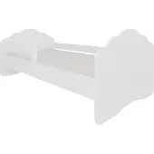 ADRK Furniture Lasten sänky irrotettavalla turvalaidalla Casimo White, 80x160 cm
