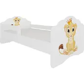 ADRK Furniture Lasten sänky irrotettavalla suojalla Casimo Lion, 70x140 cm