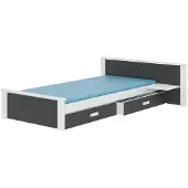 ADRK Furniture Lasten sänky hyllyllä Aldex Shelf 190x96x72cm + patja