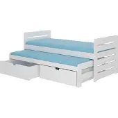 ADRK Furniture Lasten sänky Tom 180x80 cm, valkoinen