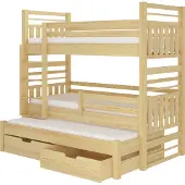 ADRK Furniture Lasten sänky Hippo 190 x 87 x 175 cm, keltainen