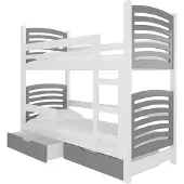 ADRK Furniture Kerrossänky Osuna 180x75 cm, harmaa/valkoinen