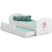 ADRK Furniture Ximena II Girl with Wings -lastensänky + patja, 160 x 80cm