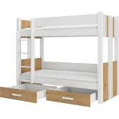 ADRK Furniture Kerrossänky Furniture Arta, 80x180 cm, valkoinen/ruskea