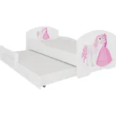 ADRK Furniture Pepe II, valkoisen värinen lastensänky