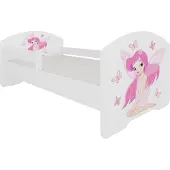 ADRK Furniture Lastensänky Pepe Girl with Wings, 80x160 cm, valkoinen