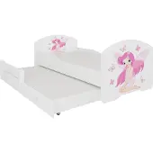 ADRK Furniture Pepe II, valkoisen värinen lastensänky