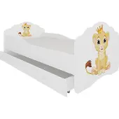 ADRK Furniture Lastensänky Casimo Lion, 80x160 cm, valkoinen