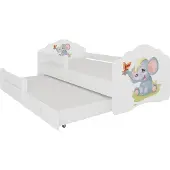 ADRK Furniture Lasten sänky Casimo II, valkoinen