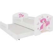 ADRK Furniture Pepe II, valkoisen värinen lastensänky