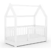 ADRK Furniture Sänky Graja, 140x70 cm, valkoinen
