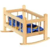 Tupiko Muut Cot nukkeja varten 35 cm puinen vuoteineen