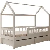 ADRK Furniture Lasten sänky Galicja, 90x200 cm, valkoinen