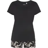 Vivance Pyjamashortsit 'Dreams' beige / musta