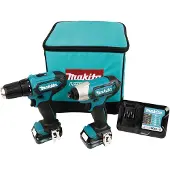 Makita Akkukonesarja 12V CLX224A: DF333DZ porakone + TD110DZ iskevä ruuvinväännin