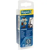 Rapid Silmukat 6mm laatikko 25 kpl + 2 metallityökalua
