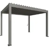 Biohort Pergola koko 4 x 3 metallinen quartz harmaa