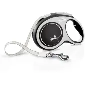 Flexi New Comfort Tape L, 8 m / max. 50 kg, Musta