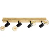 Eglo Townshend 3 spottivalaisin 4xE27 63cm musta/puu