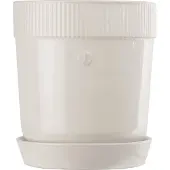 Sagaform Denise ruukku aluslautasella Ø 14 cm Valkoinen