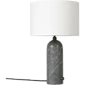 Gubi Gravity S pöytävalaisin grey marble + valkoinen varjostin
