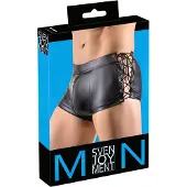Svenjoyment Underwear - miesten bokserit sivunauhoilla - mattamusta - L